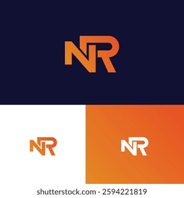 Initial modern letter NR, RN or NR logo icon design template vector, Initial Based Alphabet Icon Logo in Editable Vector Format