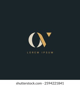 Initial modern letter OV, VO or OV logo icon design template vector, Initial Based Alphabet Icon Logo in Editable Vector Format