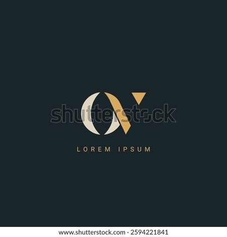 Initial modern letter OV, VO or OV logo icon design template vector, Initial Based Alphabet Icon Logo in Editable Vector Format