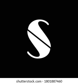 Initial Modern letter slices S vector logo design.