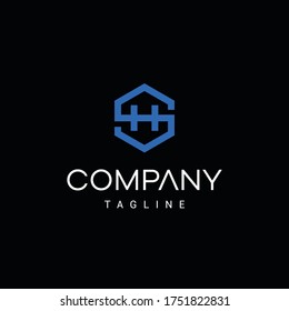 Initial and modern logo designs for the letters H and S