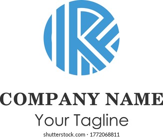 Initial modern RF logo for your business