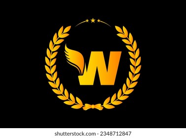 Ursprüngliches Monogramm-Alphabet Textsymbol-Design mit Weizen. Konzept des Agrarlogo Logo für Agrarunternehmen und Unternehmensidentität Pro Vector