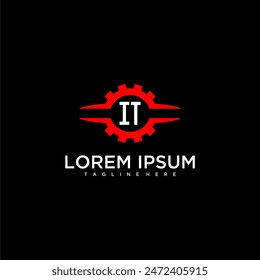 IT initial monogram for automotive logo design vector