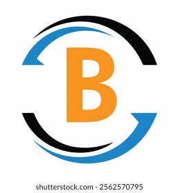 Initial Monogram B Logo Design. Business And Company Symbol Vector Template