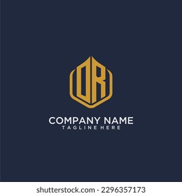OR initial monogram building logo for real estate with creative polygon style design