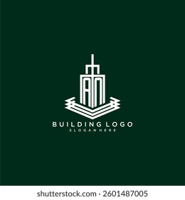 AN initial monogram building logo for real estate
