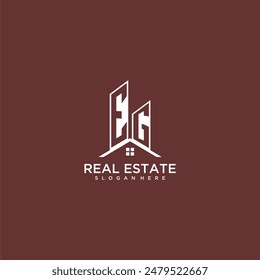 EG Initial Monogram Building und Dachlogo für Immobilien