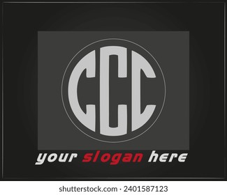 Initial monogram  C Logo. White and black Circle Shape Origami Style isolated on black Background. Usable for Business and Branding Logos. Flat Vector Logo Design Template Element.