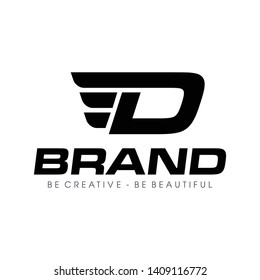 Initial / Monogram D For Logistic Transportation Logo Vector
