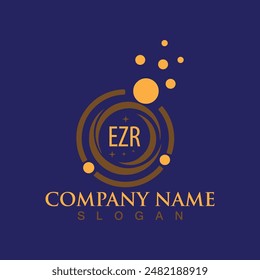 Initial monogram EZR letter logo design template