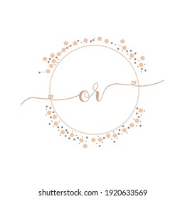 OR Erstmalige Monogramm-Handschrift Luxusgrafik