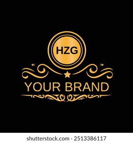 Initial monogram HZG letter logo design template