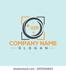 Initial monogram HZR letter logo design template