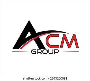 Initial Monogram Letter ,acm Logo Design Vector Template, Letter Logo Design