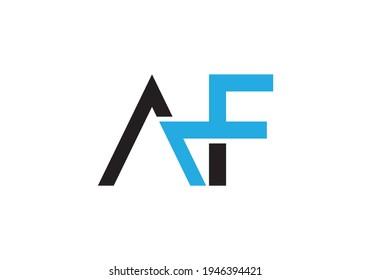 Initial Monogram Letter AF Logo Design Vector Template.	