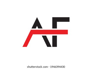 Initial Monogram Letter AF Logo Design Vector Template.	