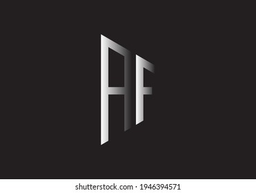 Initial Monogram Letter AF Logo Design Vector Template.	