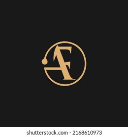Vector de diseño del logotipo AF de la carta monograma inicial. Plantilla de diseño de logotipo AF
