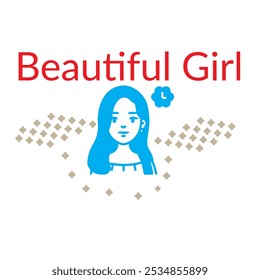 initial monogram letter b with beauty woman silhouette
