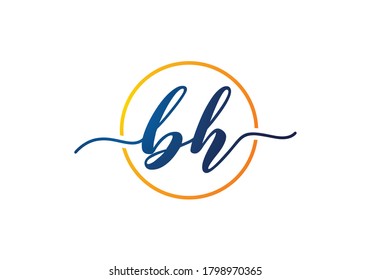 Initial Monogram Letter B H Logo Design Vector Template. Graphic Alphabet Symbol for Corporate Business Identity