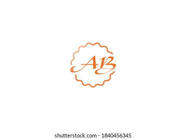 Initial Monogram Letter A B Logo Design Vector Template.