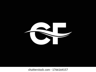 Initial Monogram Letter C F Logo Design Vector Template. C F Letter Logo Design