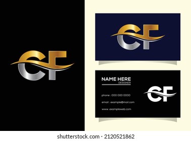 Initial Monogram Letter C F Logo Design. Graphic Alphabet Symbol For Corporate Business Identity