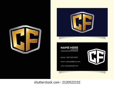 Initial Monogram Letter C F Logo Design. Graphic Alphabet Symbol For Corporate Business Identity