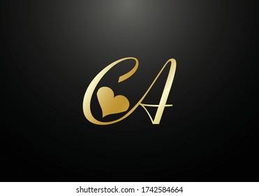 Initial Monogram Letter CA Logo Design Vector Template. CA Letter Logo Design
