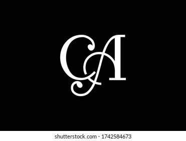 Initial Monogram Letter CA Logo Design Vector Template. CA Letter Logo Design