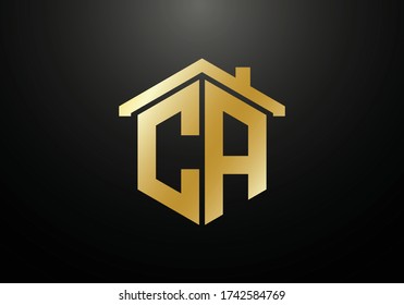 Initial Monogram Letter CA Logo Design Vector Template. CA Letter Logo Design