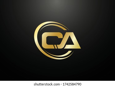 Initial Monogram Letter CA Logo Design Vector Template. CA Letter Logo Design