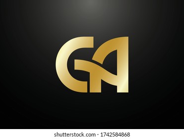 Plantilla de vectores de diseño de logotipo CA de la carta monograma inicial. Diseño de logotipo de carta CA