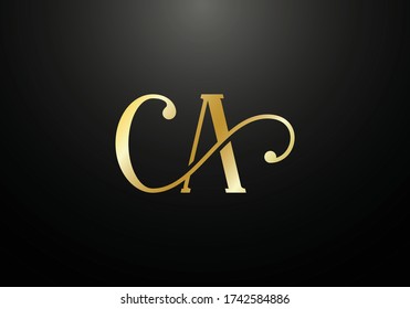 Initial Monogram Letter CA Logo Design Vector Template. CA Letter Logo Design