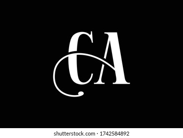 Initial Monogram Letter CA Logo Design Vector Template. CA Letter Logo Design