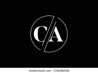 Initial Monogram Letter CA Logo Design Vector Template. CA Letter Logo Design