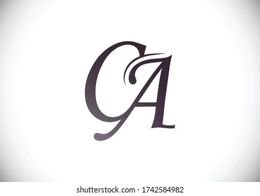 Initial Monogram Letter CA Logo Design Vector Template. CA Letter Logo Design