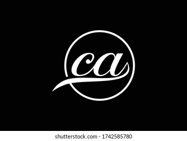 Initial Monogram Letter CA Logo Design Vector Template. CA Letter Logo Design