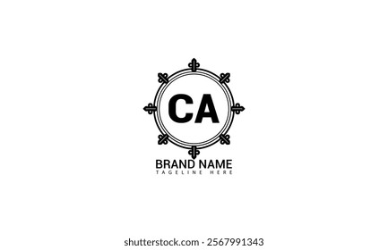 Initial Monogram Letter CA Logo Design Vector Template. CA Letter Logo Design