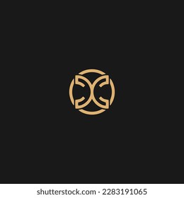 Initial Monogram Letter CC Logo Design Vector Template. CC Circle Logo Design
