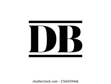 Initial Monogram Letter D B Logo Design Vector Template. D B Letter Logo Design