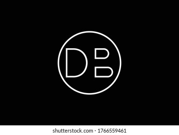 Initial Monogram Letter D B Logo Design Vector Template. D B Letter Logo Design