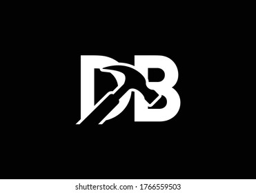 Initial Monogram Letter D B Logo Design Vector Template. D B Letter Logo Design