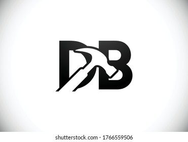 Initial Monogram Letter D B Logo Design Vector Template. D B Letter Logo Design