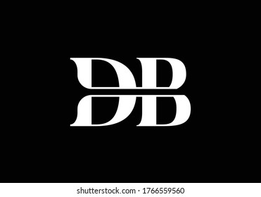 Initial Monogram Letter D B Logo Design Vector Template. D B Letter Logo Design