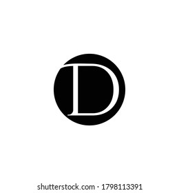 Initial Monogram Letter D Logo Black Stock Vector (Royalty Free ...