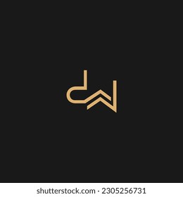 Initial Monogram Letter DW Logo Design. DW Logotype Template
