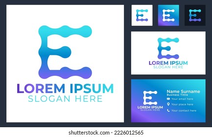 initial monogram letter e Creative Technology Concept Logo Design Template