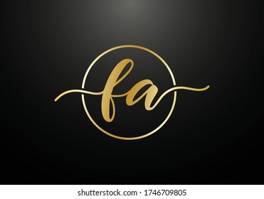 Initial Monogram Letter FA Logo Design Vector Template. FA Letter Logo Design